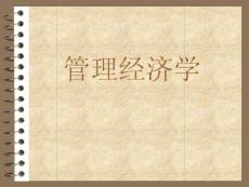[管理學]管理經濟學課件