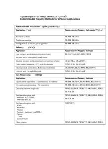Aspen Plus對不同應(yīng)用領(lǐng)域推薦使用的物性計算方