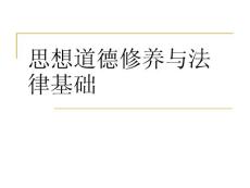 思想道德修养与法律第二轮