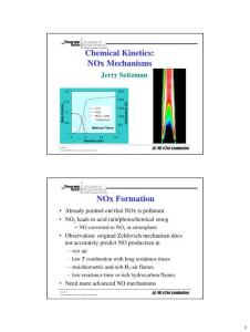 Chemical Kinetics NOx Mechanisms