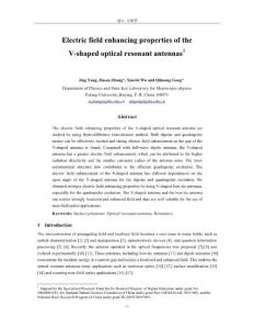 【论文推荐】ELECTRIC FIELD ENHANCING PROPERTIES OF THE