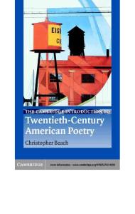 Cambridge Introduction to 20th Century American poetry