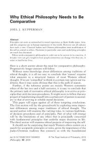 Kupperman_Joel_J 2011 Why Ethical Philosophy Needs to Be Comparative