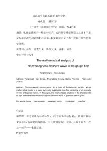 規范場中電磁基波的數學分析