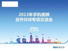 2013年3月手機視頻合作伙伴專項交流會