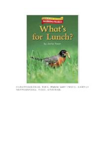 What&acute;s for lunch