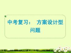 中考復(fù)習(xí)： 方案設(shè)計型問題