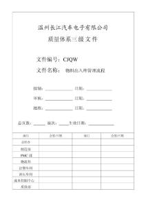 物料出入庫(kù)管理流程