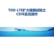 TDD-LTE擴(kuò)大規(guī)模試驗(yàn)之CSFB及互操作