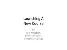 LaunchingANewCourse