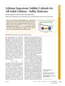 Lithium Superionic Sulfide Cathode for All-Solid Lithium