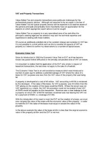 IAVI Article – VAT and Property Transactions