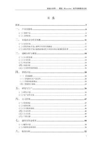 微龍（電子）創(chuàng)業(yè)計劃書