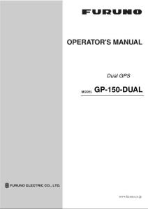 GP150 Dual Operator´s Manual E  2-26-10