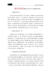 微來客闡述微信公眾平臺(tái)與微博的比較