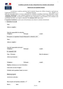 Contrat scientifique chercheur francais