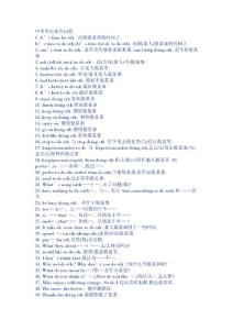 中考英語重點句型