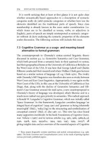 Syntactic Categories-cognitive Grammar