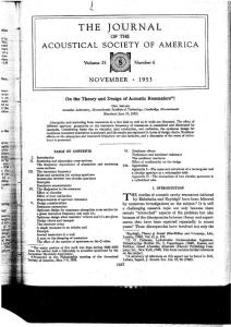 On the Theory and Design of Acoustic Resonators