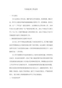 技術(shù)工作總結(jié)