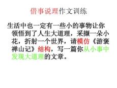 借事說理作文訓(xùn)練