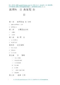 深圳外銷項目經典策劃報告