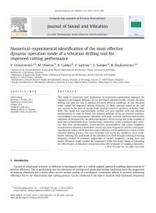 Numerical–experimental identification of the most effective dynamic operation mode of a vibration drilling tool for improved cutting performance
