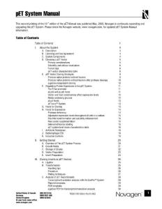 pET System Manual