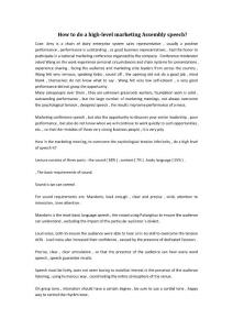 How to do a high-level marketing Assembly speech