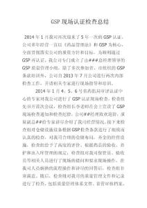 GSP現(xiàn)場認證總結(jié)