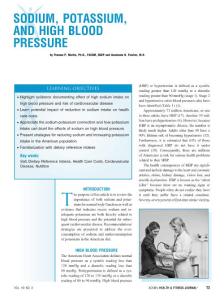 SODIUM, POTASSIUM, AND HIGH BLOOD PRESSURE - ACSM：钠，钾，和血压高的压力会