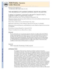 The Incidence of Sudden Cardiac Death in Austria