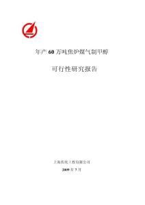 環(huán)保新能源項(xiàng)目—焦?fàn)t煤氣制甲醇可研報(bào)告