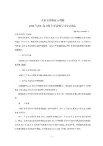 火鍋財務(wù)決算說明專項審計報告