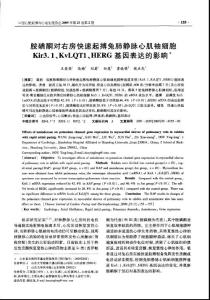 胺碘酮對右房快速起搏兔肺靜脈心肌袖細(xì)胞Kir3．1、KvLQT1、HERG基因表達(dá)的影響