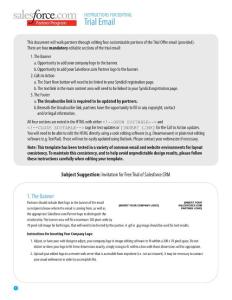 PMK- Sales Cloud Trial Email Instructions