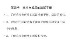 难溶电解质的溶解平衡