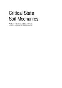Critical State Soil Mechanics