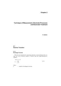 Technique of Measurement, Electrode Processes-H.Galster
