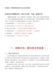 實戰創業學培育計劃的最新進展（白板與白盒計劃）