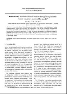 Error model identification of inertial navigation platform  based on errors-in-variables model