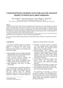 A numerical fracture mechanics tool to help assess the structural integrity of nuclear power plant components (2011-Z)