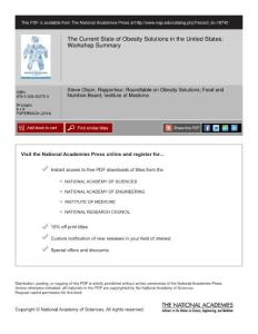 The current state of obesity solutions in the US