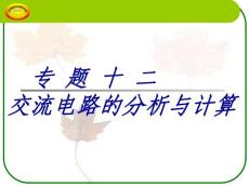专题十二  交流电路的分析与计算11