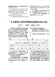 小儿微量元素锌营养缺乏症临床对比分析