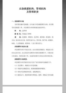 煤礦應急救援機構管理機構及管理職責