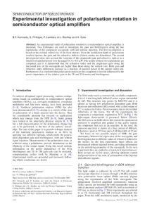 Experimental investigation of polarisation rotation in semiconductor optical amplifiers