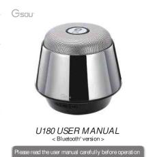 GSOU U180 Bluetooth speaker User Manual