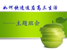 如何快速適應高三生活--主題班會