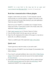 Getting Started with WebRTC（WebRTC入門指南）
